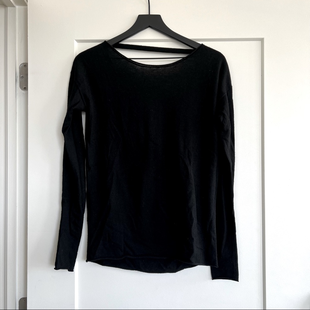 Hunkydory Drape Back Cashmere Blend Sweater Black Size S